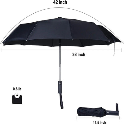 Travel Compact Umbrellas - Windproof Lightweight Automatic Strong and Portable