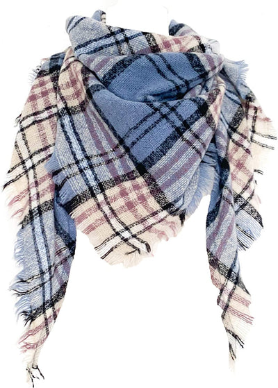 Women's Warm Scarf Triangle Plaid Shawl