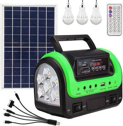 Portable Solar Generator with Flashlight for Home Use Camping Emergency