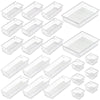 23 PCS Clear Plastic Drawer Organizers Set,  4-Size Versatile Trays