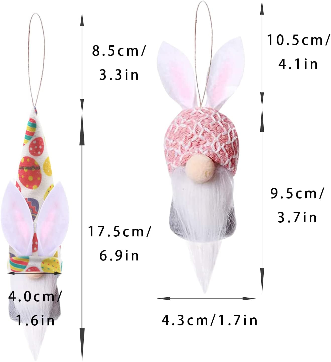 10 PCS Easter Gnome Ornaments