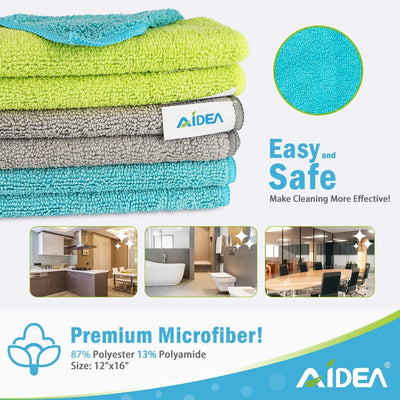  Microfiber Cleaning Cloths-8PK