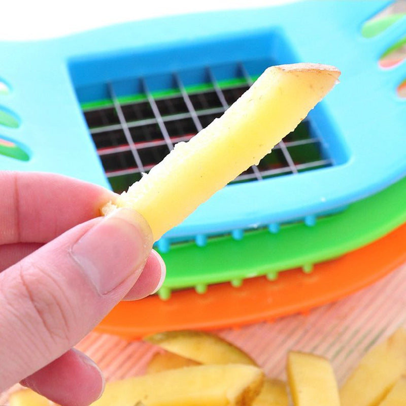 3 Pcs Stainless Steel Potato Slicer Cutter French Fries Slicers Vegetables Slicer Chopper Kitchen Gadgets