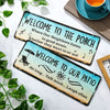 2 Pcs Outdoor Patio Decor Welcome Signs