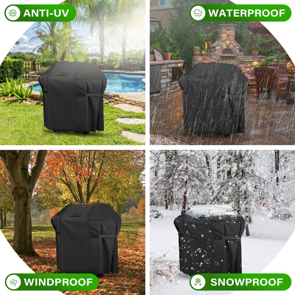 Durable 420D Heavy Duty BBQ Grill Cover 30"X25"X47"  with Storage Bag, Windproof, UV Protection