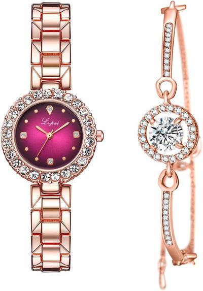  Ladies Watch with Crystal Bracelet