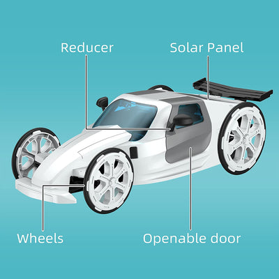 Educational Solar Power Car Science Assembly Vehicle Kit for Kids, DIY STEM