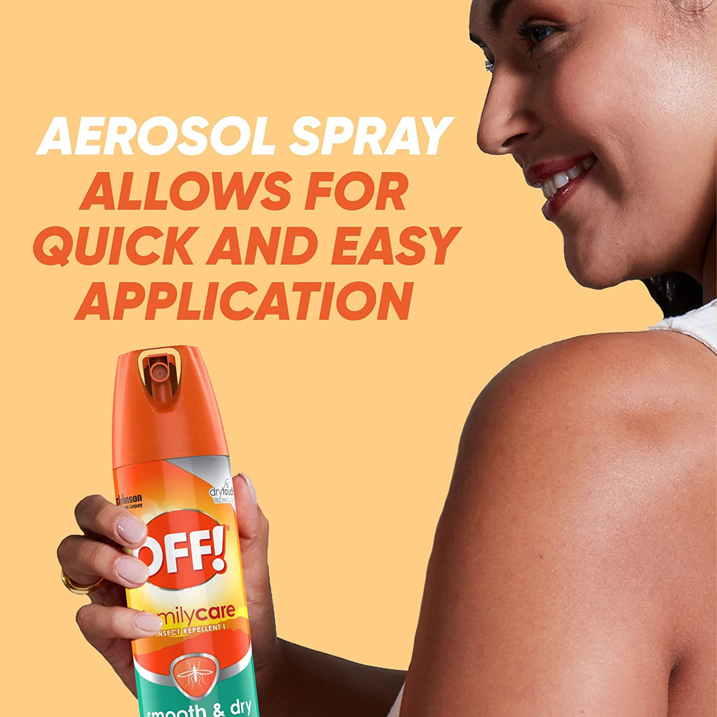 OFF! FamilyCare Insect & Mosquito Repellent Aerosol, Smooth and Dry Formula Bug Spray, Provides up to 6 Hours of Protection, 4 oz