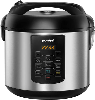Rice Cooker, Slow Cooker, Steamer, Stewpot, Saute All in One (12 Digital Cooking Programs), 24 Hours Preset 