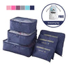6 Piece Packing Cubes for Travel -  Luggage Organizer Bags