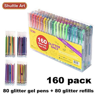 160 Pack Glitter Gel Pens Set