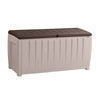  90 Gallon Weather Resistant Outdoor Patio Storage Deck Box and Bench