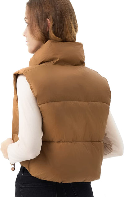  Women's Cropped Puffer Vest