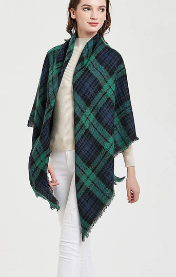 Women's Warm Square Plaid Scarf
