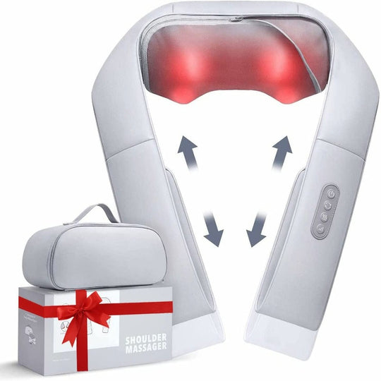 Shiatsu Neck & Shoulder Massager with Adjustable Heat and Straps