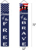 American Flag Patriotic Soldier Porch Sign Banners,Patriotic Decoration for Memorial Day-4th of July Decor Hanging,Independence Day Veterans Day Labor Day Hanging Banner for Yard Indoor Outdoor