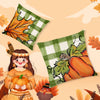 Fall Pillow Covers Sage Green Throw Pillows 18X18 Set of 4 Outdoor Fall Pillow Covers Fall Decorations, Pumpkin Farmhouse Pillow Case for Sofa Couch Thanksgiving Decorations Fall Decor