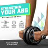  Ab Roller Wheel - Gym & At Home Ab Workout Equipment with 2 Wheels to Exercise Core Abdominal Muscles 