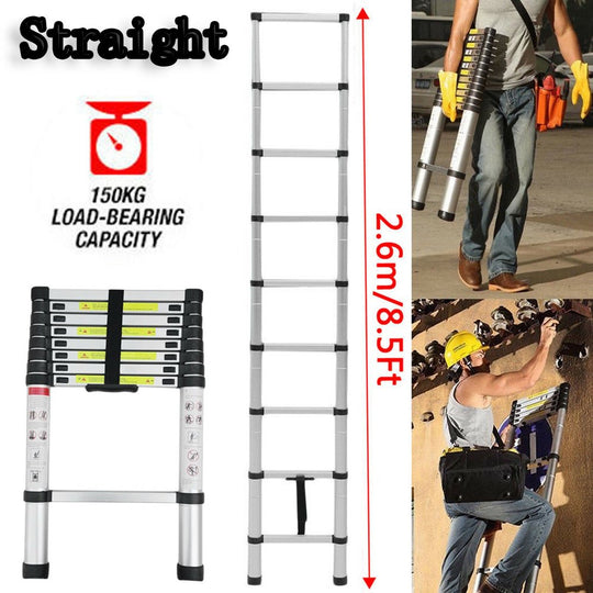 Aluminum Telescoping Ladder 8.5FT Extension Ladders for Home