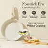 5 Piece Set of Granite Nonstick Cookware with Detachable Handles