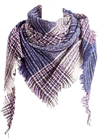 Women's Warm Scarf Triangle Plaid Shawl