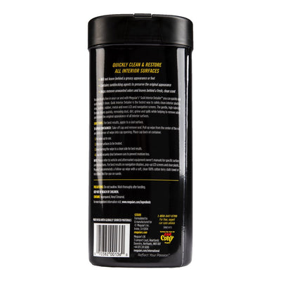 Meguiar's Quik Interior Detailer Cleaner Wipes,  30 Wipes