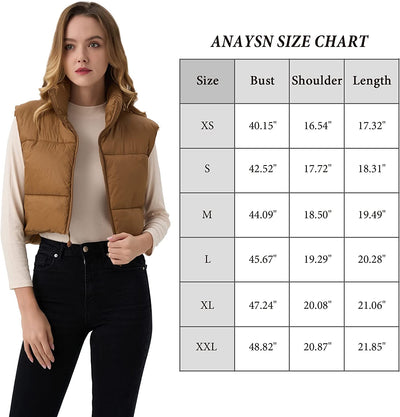  Women's Cropped Puffer Vest