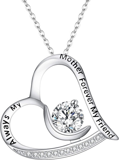  925 Sterling Silver Engraved ''Always My Mother Forever My Friend''