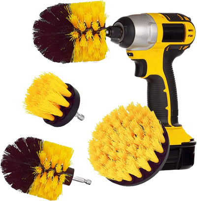 3 Piece Drill Brush Attachment Set - Power Scrubber Brush Cleaning Kit