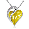 Birthstone Crystal Heart Pendant & Necklace