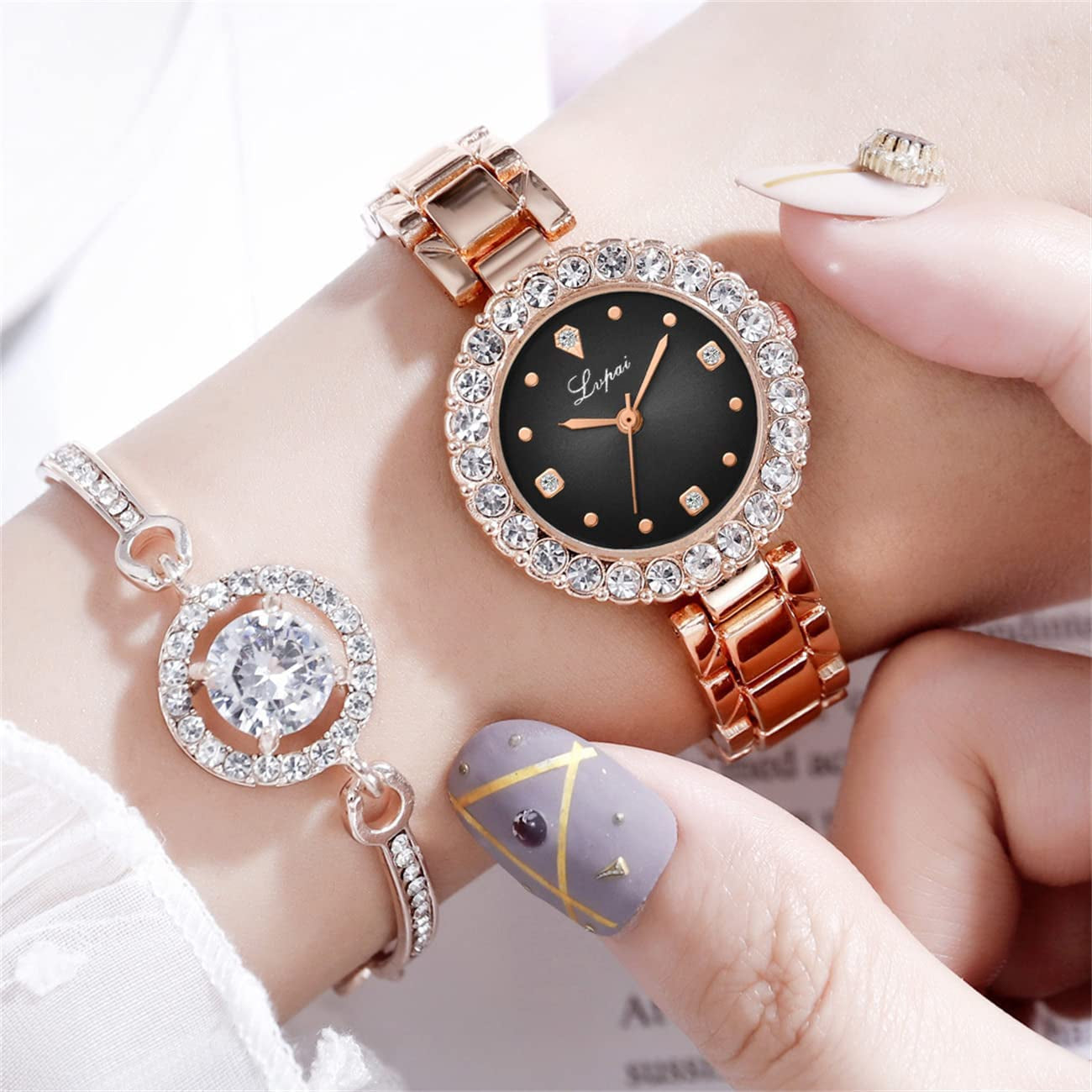  Ladies Watch with Crystal Bracelet