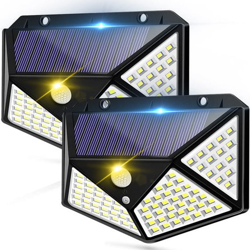 2 Pack Solar Motion Sensor Waterproof Lights with 100 LEDs