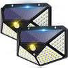 2 Pack Solar Motion Sensor Waterproof Lights with 100 LEDs