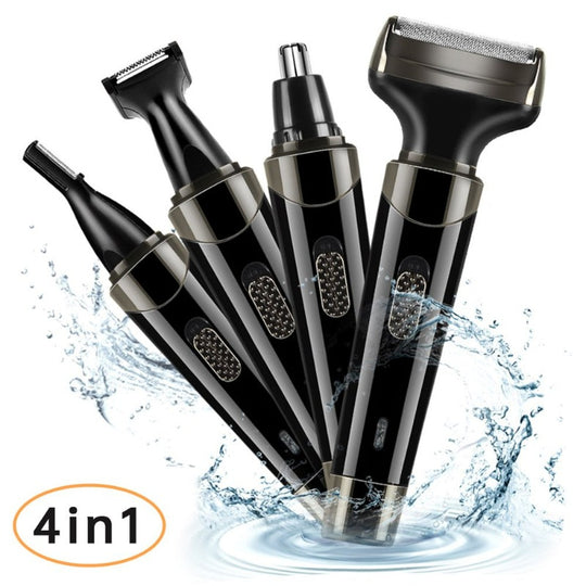 4-in-1 Rechargeable Shaver Waterproof Painless Epilator Nose Hair Removal,  Facial, Body, Bikini, Eyebrow, Beard, Sideburn, Mustache,Trimmer 