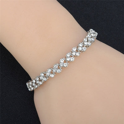 925 Sterling Silver Crystal Diamond Bracelets 