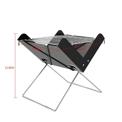Lightweight Portable BBQ Tabletop Charcoal Grill, Oven Grill with Folding Legs for Backyard Patio, Camping, Tailgating & Picnics