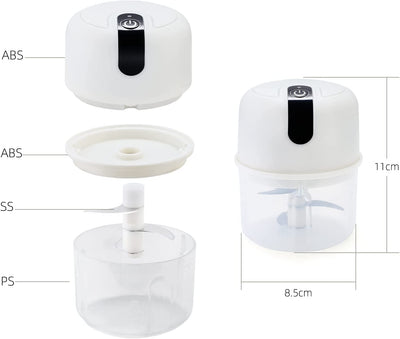  Small Food Processor With Divider 250ML/8.8FL OZ