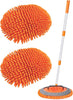 41" Microfiber Car Wash Brush with Long Handle, Mitt Sponge Supplie Kit , 1 Chenille Scratch-Free Replacement Head
