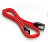 High Speed SATA Cable with Latches (Red) - 20 Inches