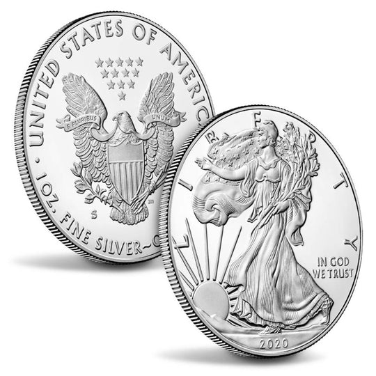 Silver 2020 American Eagle 1 oz. Fine Silver .999 US Mint Silver Eagle 1oz $1 Coin