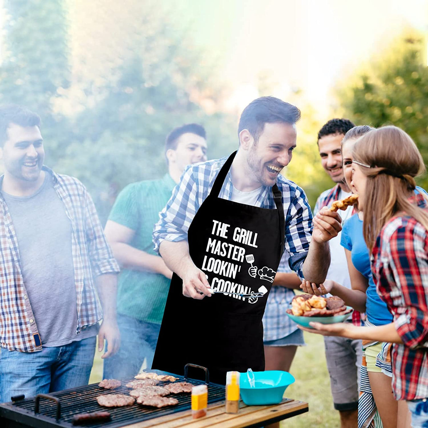 Funny Aprons for Men Customized Funny Gifts for Men, Cooking Grilling BBQ Chef Apron, Gifts for Husband, Dad