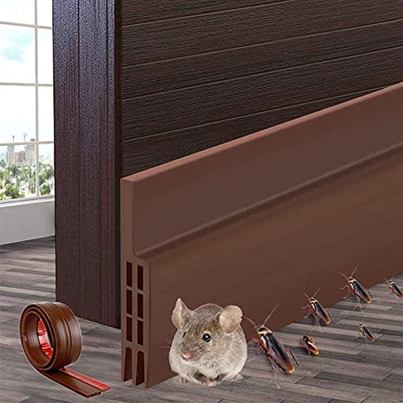 Draft Blocker Insulator Door Sweep Weather Stripping with Strong Adhesive 39" Length