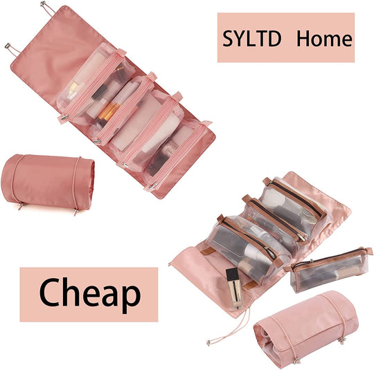 4-in-1 Removable Portable Toiletry Travel Hanging Makeup Bags