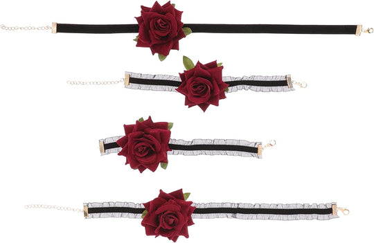  4Pcs Lace Choker Necklace