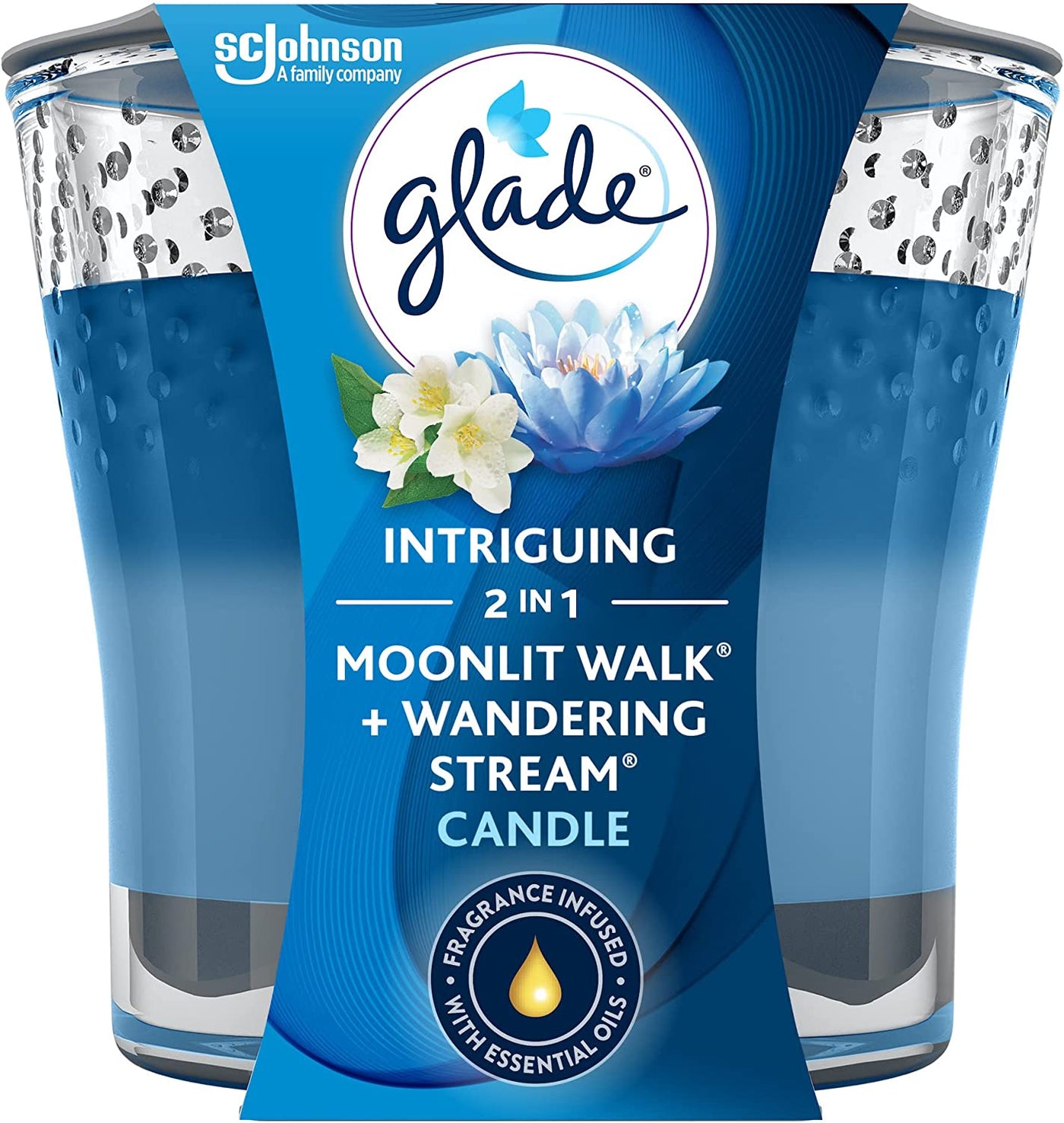 Glade Candle Jar, Air Freshener, 2in1, Vanilla Passion Fruit + Hawaiian Breeze, 3.4 Oz