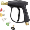 3000 PSI High Pressure Power Washing Gun With 5 Color Quick Connect Nozzles, M22 Hose Connector 3.0 TIP