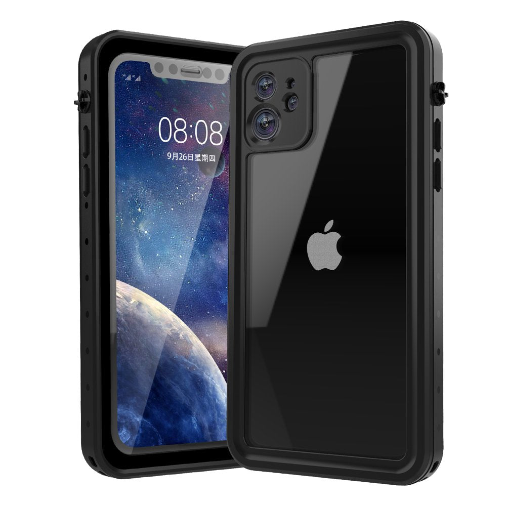 Iphone 12Pro Max Case with Lanyard Built-In Screen Protector 360° Protection Dustproof Waterproof