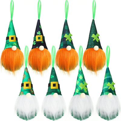 8 Piece St. Patrick's Day Gnome Ornament 