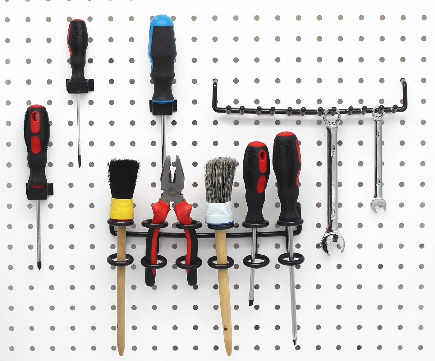 150 Piece Pegboard Hooks Assortment, Metal Pegboard Hooks, Plastic Bins, and Peg Locks for Organizing Tools