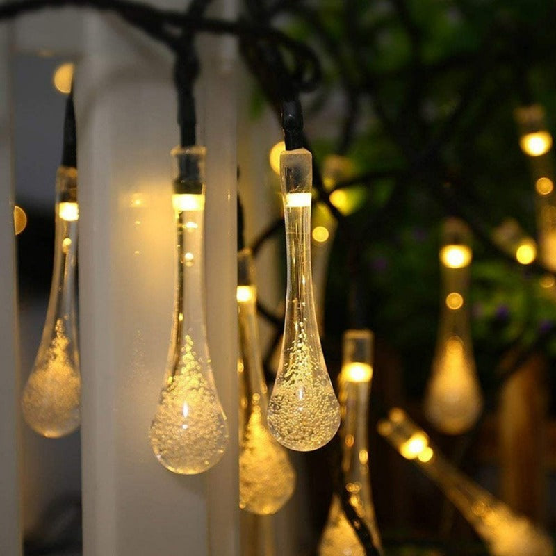 30 LED 21Ft Crystal Solar String Lights Outdoor, Waterproof, 2 Modes, Solar Powered  for Garden 